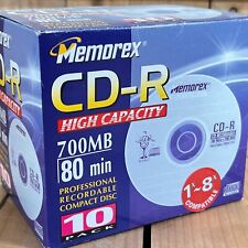 Memorex CD-R High Capacity 10-Pack 700MB/80min - NEW Sealed with  picture