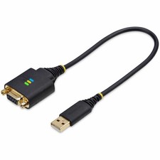 StarTech 1ft/30cm USB to Null Modem Serial Adapter Cable, COM Retention, FTDI, picture