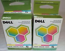 2 NEW SEALED Genuine Dell Series 5 Color J5567 Printer Ink Cartridges picture