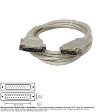 Cable Parallel Serial D-Sub DB25 DB 25 Pin Assembly Male Male Straight Thru 15FT picture