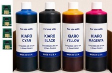 COMPATIBLE INK REFILL Kiaro QuickLabel QL120X / QL120x (4,000ml) CYMK +4 CHIPS picture