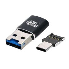 Cablecc USB 3.0 to Micro SD SDXC TF Card Reader with Micro Type-C USB-C Adapter picture