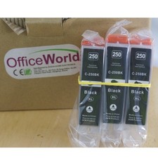OfficeWorld C-250BK XL Black Ink Cartridges 3 Pack Replacement for 250 Series picture