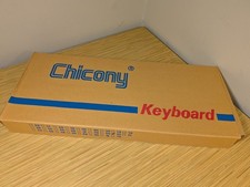 Chicony KB-5591 Ergonomic Wired Keyboard w/ Built-In Track Ball, Gray picture