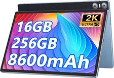 New 11 Inch Android 13 Tablet, 16GB+256GB, 8600mAh, 2K Display 2000x1200, Blue picture