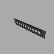 UNJ600 Keystone Patch Panel 10 Inch Rack Mount Jack Insert Homelab Black PETG picture