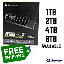 CORSAIR MP600 PRO XT 1TB 2TB 4TB 8TB Heatsink PCIe NVMe M.2 2280 SSD PC Desktop picture
