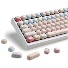 Cute Pink Kitten Custom Keycaps - Waterproof Dye Sub PBT MOG picture