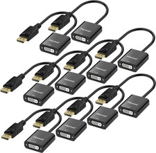 Adaptador DisplayPort a DVI D 10pcs Macho a Hembra Chapado PC Monitor Proyector picture