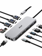 Acer USB-C Docking Station Dual Monitor, 9-in-1 Laptop Dock with 2 HDMI, NEW picture