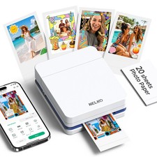 Nelko PP01 Photo Printer 2x3 Portable Photo Printer Mini Printer White Instant picture