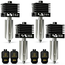 4‑Pack 0.2/0.4/0.6/0.8mm Hotend for Bambu Lab P2S/X2D/H2D/H2S/A1/A1 Mini picture