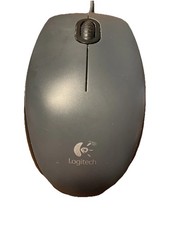 Logitech M100 Wired USB Mouse, 3-Buttons, Ambidextrous PC Mac Laptop - Charcoal picture
