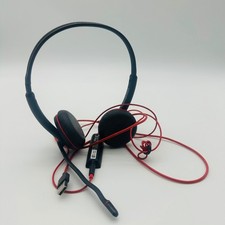 Plantronics Blackwire C3200 USB-A Wired On-Ear Headset Black Red C3210 C3220 picture