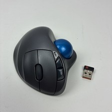 Logitech M570 Wireless Trackball Ergonomic Mouse Blue Ball w/USB Receiver Dongle picture