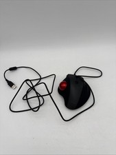 BLACK ERGONOMIC WIRED GAMING MOUSE TRACK BALL FITS SANWA GMATB128BK picture