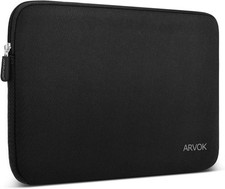 Black Water-Resistant Sleeve Case for 15, 15.6, 16 Inch Laptops, Notebook Pouch picture