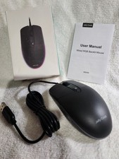 JELLY COMB Old School Wired Mouse Black Reliable No Batteries No Charging MS059 picture