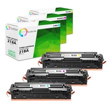 3 Pack TCT Premium 218A BCYM for Compatible HP LaserJet Pro 3201 Toner WITH picture