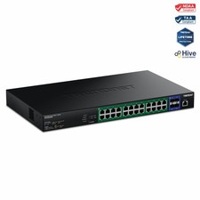 TRENDnet TPE-3284WSB, 28-Port 2.5G PoE++ Web Smart Switch with 10G SFP+ Slots picture