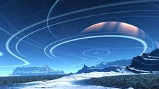 Landscape mountains art cgi planet surreal stars Custom Gaming Mat Desk picture