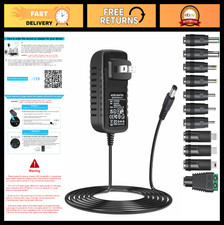 5V 3A AC Adapter Power Supply Charger with 11 DC Plug Tips for Baby Monitors, Ra picture