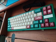 Wuque Studios x Ikki 68 Aurora R2 x Camping green mechanical keyboard BUILT picture