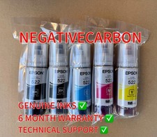 Set 5 Genuine Epson 522 Ink Bottles for ET-2720 ET-2800 ET-2803 ET-4700 ET-4800 picture
