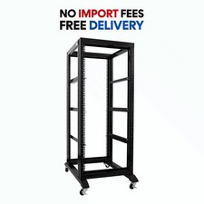 27U 4 Post Open Frame Server Rack 19in Network Cabinet 800mm Deep w L Rails picture