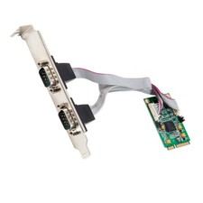 Mini PCIe RS232 Serial Card 2 Port DB9 Multi Port I O Card Automatic Flow Con... picture