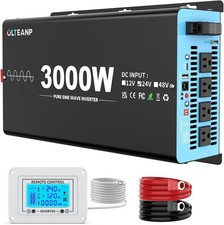 24V 3000 Watts Pure Sine Wave Inverter 24V DC to 110V AC, 6000W Peak Power, 4... picture