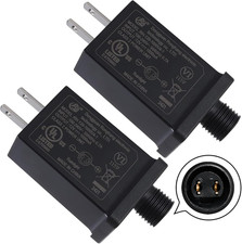 2Pcs Replacement Yard Inflatable Adapter, 12V 1.0A Power Supply Adaptor for Outd picture