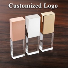 Lot 10PCS 1/2/4/8/16GB Crystal Glass USB Flash Drive Memory Storage Custom Logo picture