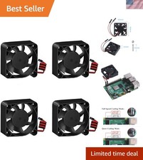 4pcs Black DC 5V Cooling Fans for Raspberry Pi - Quiet, High Performance Cooling picture