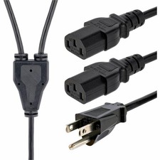 StarTech 10ft Computer Power Cord - NEMA 5-15P to 2x C13 picture