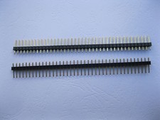 50 pcs 2.54mm 1x40 40pin Male Breakable Pin Header Single Row Strip Gold Plated picture