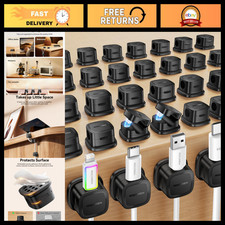 30-Pack Magnetic Adjustable Cable Clips - Cord Organizer for Home & Office picture