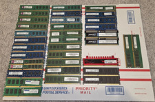 Lot Of 35 Random Assorted Desktop RAM Memory Sticks, DDR3, DDR4 - FREE USA SHIP picture