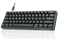 DK61se 60% Mechanical Gaming Keyboard Wired Red Switch LED 61 Keys PC Black picture