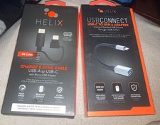 HELIX USB CONNECT USB-C TO USB-A ADAPTER + 5ft USB-A to USB C Cable(NEW IN BOX) picture
