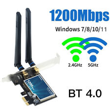 Dual Band PCIE Wifi Bluetooth Card for Desktop 1200Mbps PCIE X1 Wireless Adapter picture