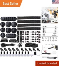 192-Piece Cable Management Set: Durable Nylon & Self-Adhesive Holders picture