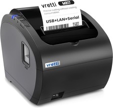 Vretti M817 VRETTI Thermal Receipt Printer, 3'1/8 80mm USB Serial LAN Port BNIB picture