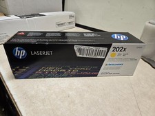 HP 202X Yellow High Yield Toner Cartridge CF502X Genuine FACTORY SEALED picture