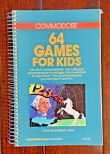 (VG+) Compute's Commodore 64 Games for Kids Spiral Book Kidd 1984 picture