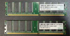 Lot of 2 Apacer 1GB UNB PC3200 CL3 memory module P/N: 77.G1136.9CG DDR1 Tested picture