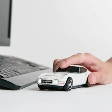 Wireless mouse Toyota 2000GT Ivory Car Laptop PC USB Receiver Cordless Camshop picture