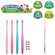 Comfortable Grip Stylus Pen for Touchscreens - Pink, Blue, & More – 4 pk + Tips picture