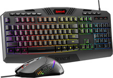 S101-3 PRO Gaming Keyboard and Mouse, RGB Backlit Programmable Keyboard Mouse wi picture