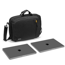 tomtoc 15.6-inch Dual Compartment Laptop Briefcase for 2 Laptops, Business Pr... picture